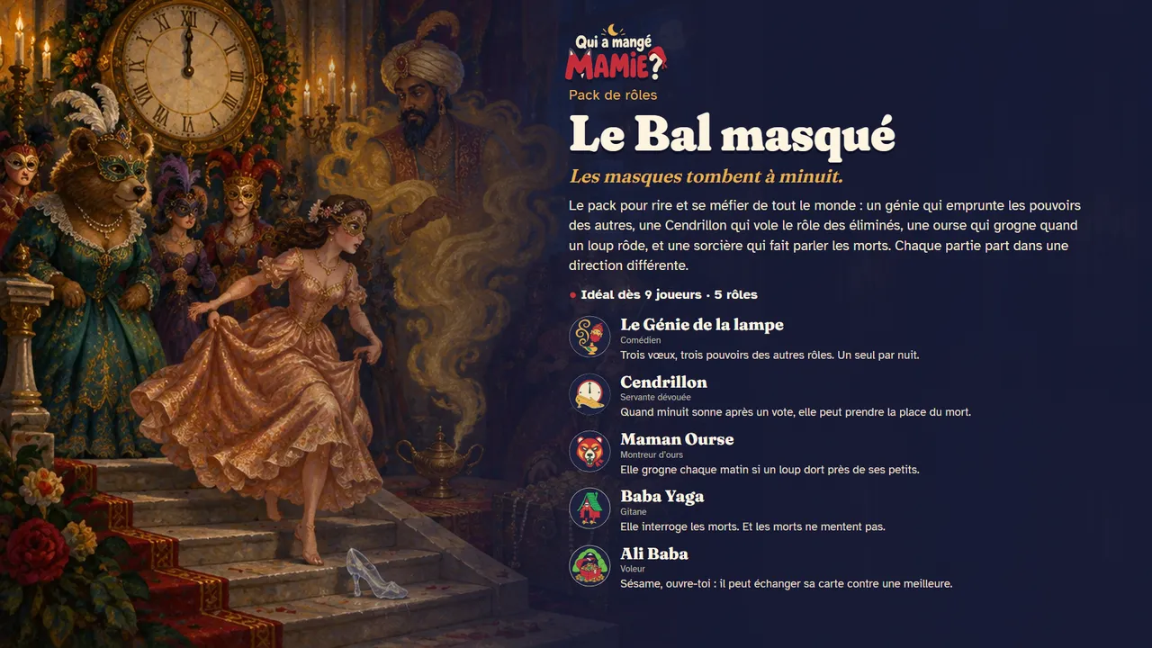 Affiche du pack Le Bal masqué